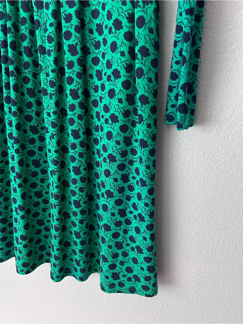 Boden Green Floral Jersey Faux Wrap Dress Size UK 12 US 8 - Picture 5 of 12